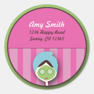 Spa Bachelorette of Verjaardagszegel Ronde Sticker