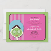 Spa Bachelorette ou invitation d'anniversaire (Devant)