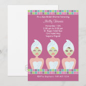 Spa Bachelorette Party Invitation Kaart (Voorkant / Achterkant)