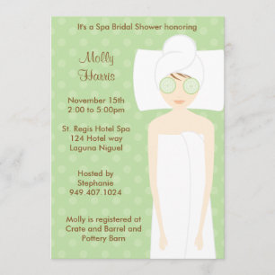 Spa Bachelorette Party Invitation Kaart