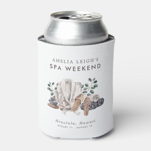 Spa Bachelorette weekend uitnodiging Blikjeskoeler (Blikje Voorkant)