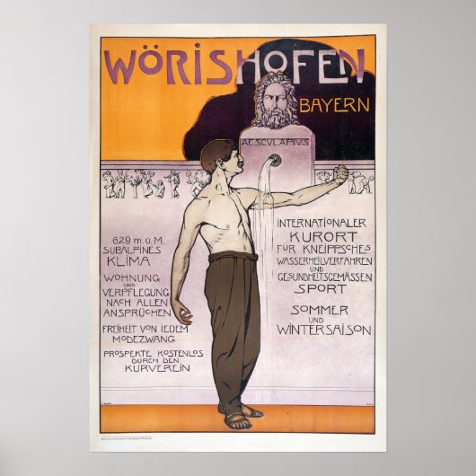  Spa Bad Wörishofen, Beieren Travel Poster (Voorkant)