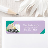 Spa Beauté Anniversaire Étiquette de adresse de fê (En situation)