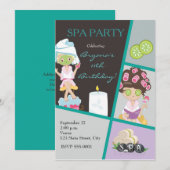 Spa Beauty Girls Salon Makeup Party Invitation (Devant / Derrière)