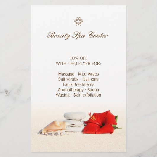 Spa Beauty Salon Thalassotherapie Flyer (Achterkant)