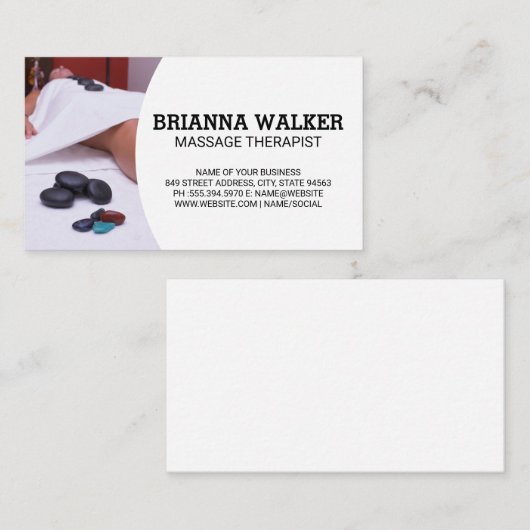 Spa behandeling | Massagetherapeut Visitekaartje (Voorkant / Achterkant)