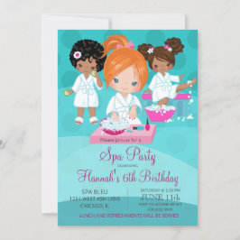 Spa Birthday Invitation for Girls Kaart