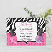 Spa Birthday Party Invitation Kaart (Staand voorkant)