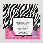 Spa Birthday Party Invitation Kaart (Voorkant / Achterkant)