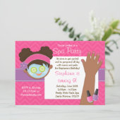 Spa Birthday Party Invitation Kaart (Staand voorkant)