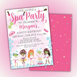 Spa Birthday Party Invitation Kaart