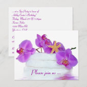 Spa Birthday Party Kaart (Voorkant / Achterkant)