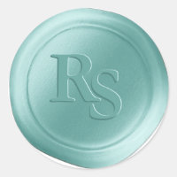 Spa Blauw Dubbel Monogram Huwelijkswaszegels