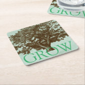 Spa-boom IV Vierkante Kartonnen Onderzetter (Schuin)