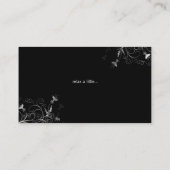 Spa - carte de visite argenté élégant de fleur de (Dos)