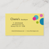 Spa - carte de visite de cercles de couleur de (Dos)