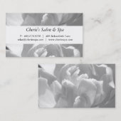 Spa - carte de visite de fleur blanche de salon (Devant / Derrière)