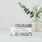 Spa - carte de visite de fleur blanche de salon (Debout devant)