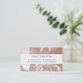 Spa - carte de visite de fleur de sépia de salon (Debout devant)