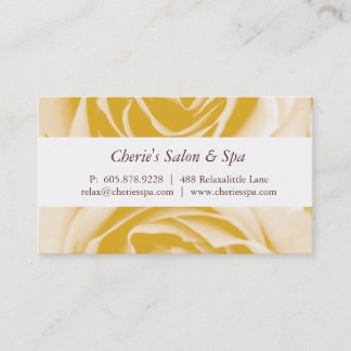 Spa - carte de visite de rose jaune de salon