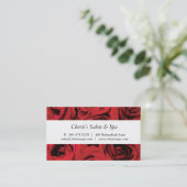 Spa - carte de visite de roses rouges de salon (Debout devant)