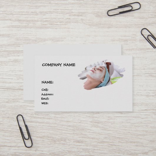 SPA CARTE DE VISITE MODÈLE BASIC (Devant/Arrière en situation)