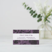 Spa - carte de visite pourpre de roses de salon (Debout devant)