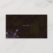 Spa - carte de visite pourpre élégant de fleur de (Dos)