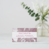 Spa - carte de visite rose de fleur de salon (Debout devant)
