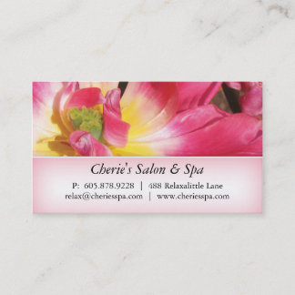 Spa - carte de visite rose de la fleur 1 de salon