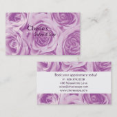 Spa - carte de visite rose de roses de salon (Devant / Derrière)