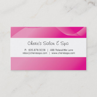 Spa - carte de visite rose moderne de massage de