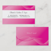 Spa - carte de visite rose moderne de massage de (Devant / Derrière)