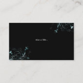 Spa - carte de visite turquoise élégant de fleur (Dos)