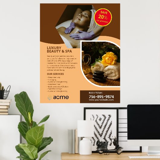 Spa Center Custom Poster (Thuiskantoor)