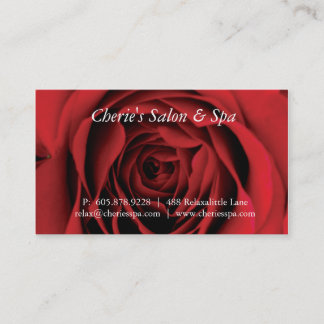 Spa - clouez le carte de visite du rose rouge 1 de