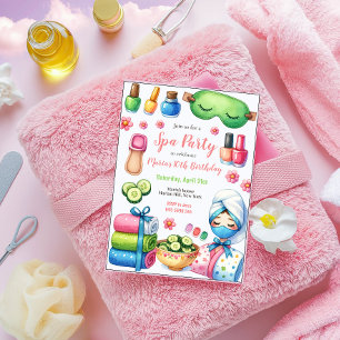 Spa Dag Party Verwennen Verjaardagsfeest Kaart