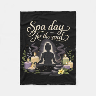 Spa-dag voor de ziel Chill vibes Mentale gezondhei Fleece Deken