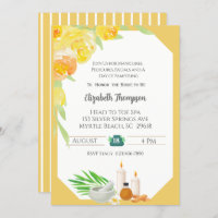 Spa Day Bachelorette Party Invitation
