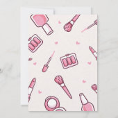 Spa Day Birthday Party Invitation Kaart (Achterkant)