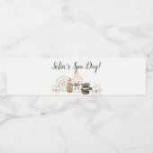 Spa Day Birthday Party Water Flacon Label Waterfles Etiket (Enkel label)