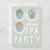 Spa Day Custom Invitation - Birthday Party Kaart (Voorkant)