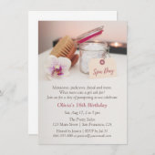 Spa Day Girls Anniversaire Fête Invitations (Devant / Derrière)