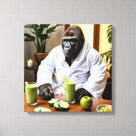 Spa Day Gorilla Canvas Afdruk