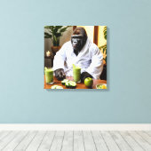 Spa Day Gorilla Canvas Afdruk (Insitu (Houten vloer))