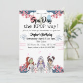 Spa Day the KPOP Way birthday Kaart (Staand voorkant)