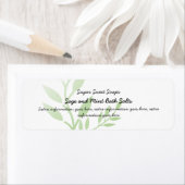 Spa de bain Feuille vert Produits Étiquette (En situation)