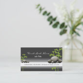 Spa de bambou gris carte de visite (Debout devant)