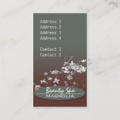 Spa de beauté - Carte de visite (Dos)