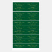 Spa de beauté moderne bougie vert Étiquette de pro (Feuille)